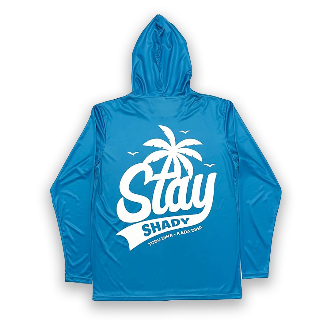 BLUE "STAY SHADY" DRI-FIT HOODIE